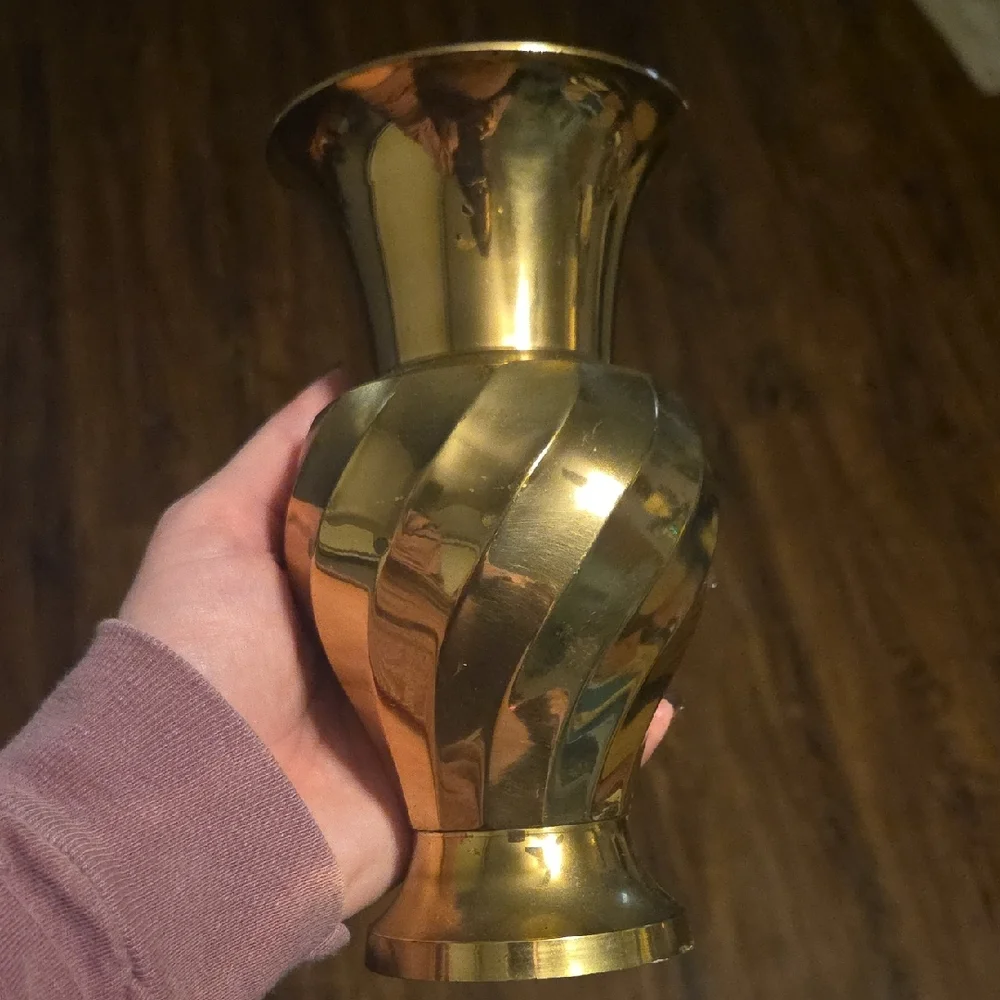 HEAVY Boho Brass Vase